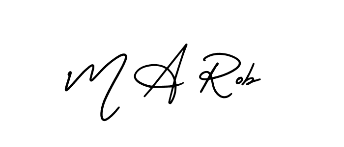 M A Rob stylish signature style. Best Handwritten Sign (AmerikaSignatureDemo-Regular) for my name. Handwritten Signature Collection Ideas for my name M A Rob. M A Rob signature style 3 images and pictures png