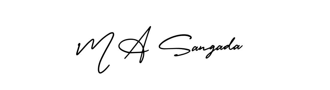 Once you've used our free online signature maker to create your best signature AmerikaSignatureDemo-Regular style, it's time to enjoy all of the benefits that M A Sangada name signing documents. M A Sangada signature style 3 images and pictures png