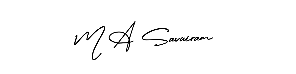 How to make M A Savairam signature? AmerikaSignatureDemo-Regular is a professional autograph style. Create handwritten signature for M A Savairam name. M A Savairam signature style 3 images and pictures png