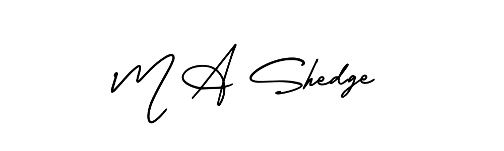 Make a beautiful signature design for name M A Shedge. Use this online signature maker to create a handwritten signature for free. M A Shedge signature style 3 images and pictures png