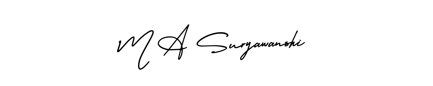 How to Draw M A Suryawanshi signature style? AmerikaSignatureDemo-Regular is a latest design signature styles for name M A Suryawanshi. M A Suryawanshi signature style 3 images and pictures png