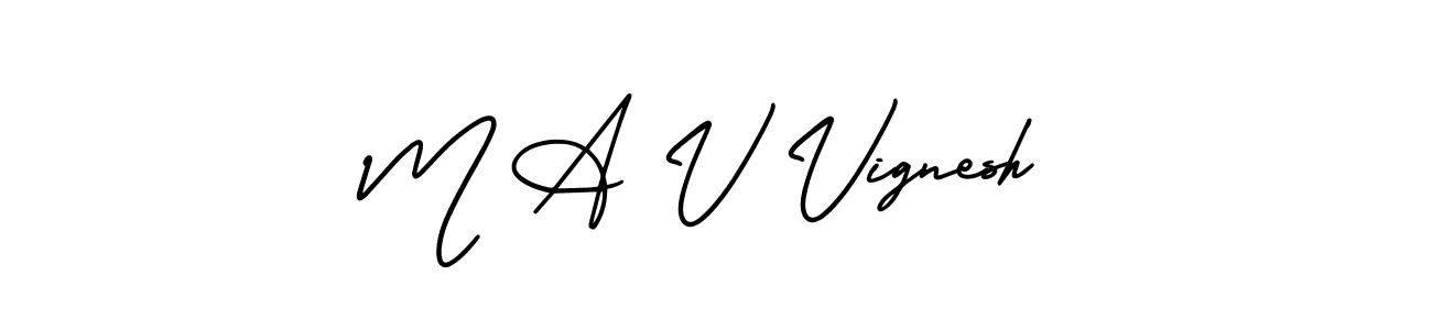 Also we have M A V Vignesh name is the best signature style. Create professional handwritten signature collection using AmerikaSignatureDemo-Regular autograph style. M A V Vignesh signature style 3 images and pictures png