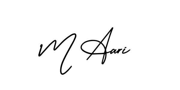 AmerikaSignatureDemo-Regular is a professional signature style that is perfect for those who want to add a touch of class to their signature. It is also a great choice for those who want to make their signature more unique. Get M Aari name to fancy signature for free. M Aari signature style 3 images and pictures png