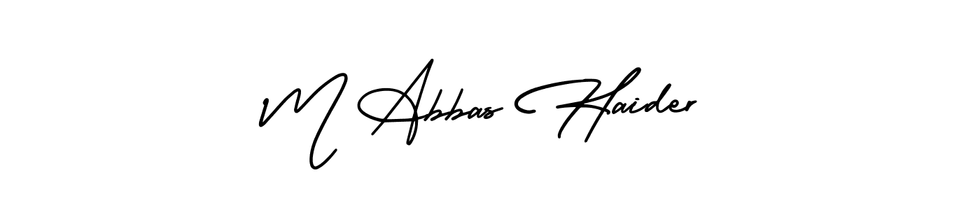 How to make M Abbas Haider signature? AmerikaSignatureDemo-Regular is a professional autograph style. Create handwritten signature for M Abbas Haider name. M Abbas Haider signature style 3 images and pictures png