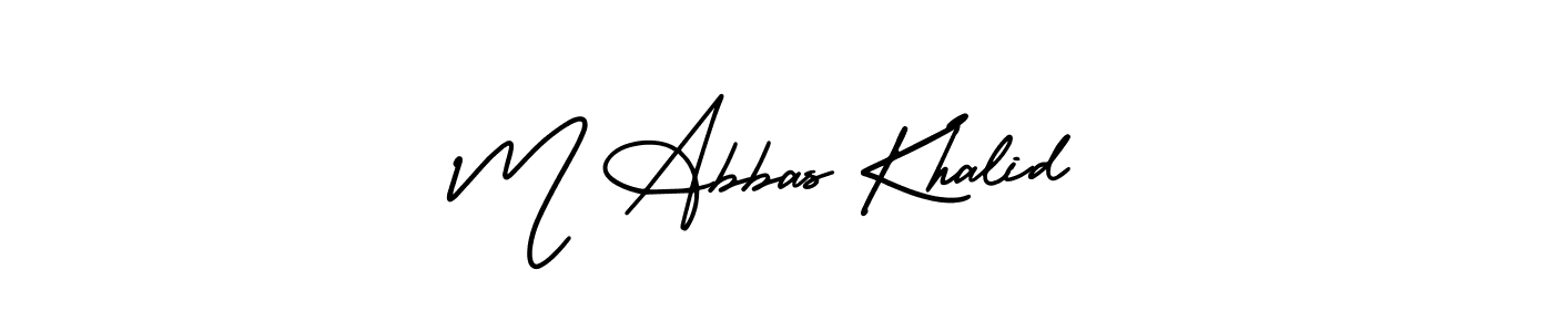 Make a beautiful signature design for name M Abbas Khalid. With this signature (AmerikaSignatureDemo-Regular) style, you can create a handwritten signature for free. M Abbas Khalid signature style 3 images and pictures png