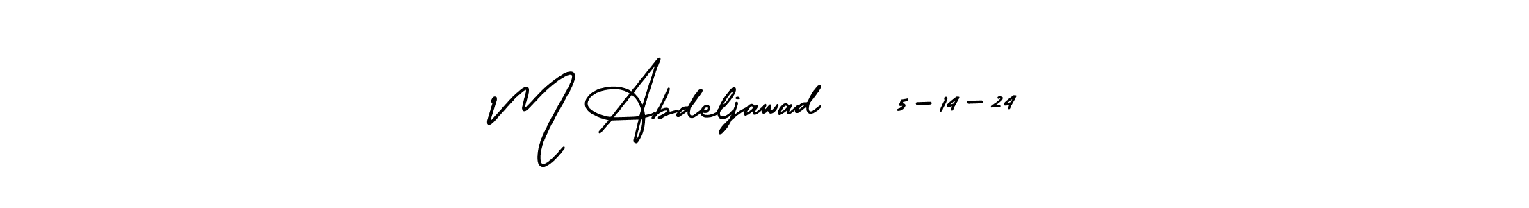 Create a beautiful signature design for name M Abdeljawad   5-14-24. With this signature (AmerikaSignatureDemo-Regular) fonts, you can make a handwritten signature for free. M Abdeljawad   5-14-24 signature style 3 images and pictures png