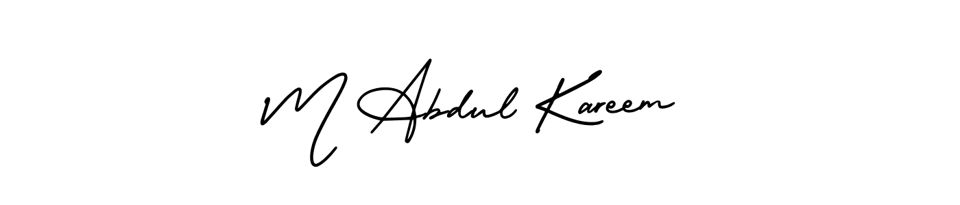 Make a beautiful signature design for name M Abdul Kareem. With this signature (AmerikaSignatureDemo-Regular) style, you can create a handwritten signature for free. M Abdul Kareem signature style 3 images and pictures png