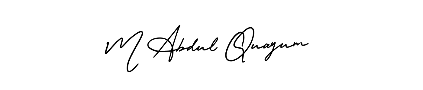 You can use this online signature creator to create a handwritten signature for the name M Abdul Quayum. This is the best online autograph maker. M Abdul Quayum signature style 3 images and pictures png