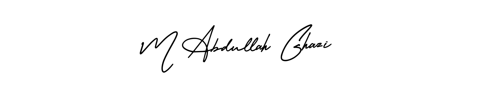 Also You can easily find your signature by using the search form. We will create M Abdullah Ghazi name handwritten signature images for you free of cost using AmerikaSignatureDemo-Regular sign style. M Abdullah Ghazi signature style 3 images and pictures png