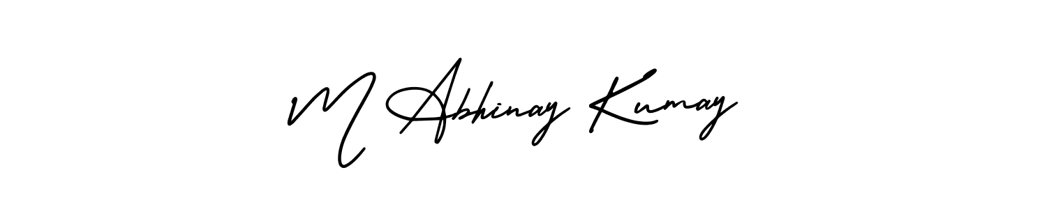 Design your own signature with our free online signature maker. With this signature software, you can create a handwritten (AmerikaSignatureDemo-Regular) signature for name M Abhinay Kumay. M Abhinay Kumay signature style 3 images and pictures png