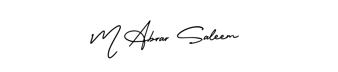 Also we have M Abrar Saleem name is the best signature style. Create professional handwritten signature collection using AmerikaSignatureDemo-Regular autograph style. M Abrar Saleem signature style 3 images and pictures png