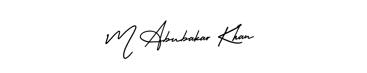 Similarly AmerikaSignatureDemo-Regular is the best handwritten signature design. Signature creator online .You can use it as an online autograph creator for name M Abubakar Khan. M Abubakar Khan signature style 3 images and pictures png