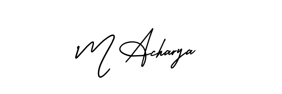 Make a short M Acharya signature style. Manage your documents anywhere anytime using AmerikaSignatureDemo-Regular. Create and add eSignatures, submit forms, share and send files easily. M Acharya signature style 3 images and pictures png