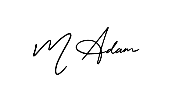 Create a beautiful signature design for name M Adam. With this signature (AmerikaSignatureDemo-Regular) fonts, you can make a handwritten signature for free. M Adam signature style 3 images and pictures png