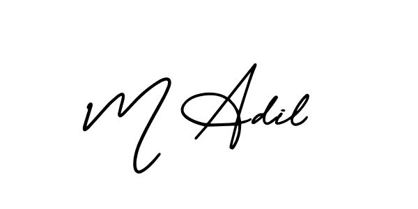 How to Draw M Adil signature style? AmerikaSignatureDemo-Regular is a latest design signature styles for name M Adil. M Adil signature style 3 images and pictures png