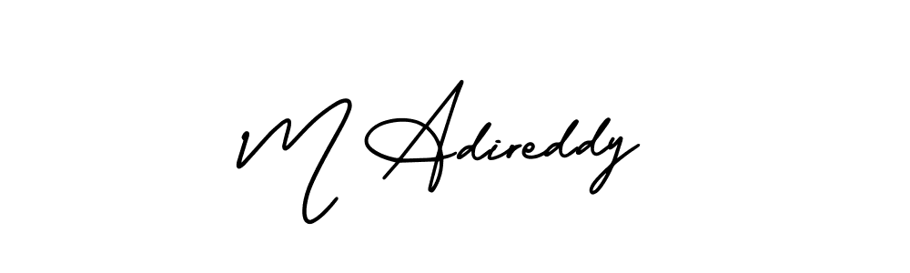 How to make M Adireddy signature? AmerikaSignatureDemo-Regular is a professional autograph style. Create handwritten signature for M Adireddy name. M Adireddy signature style 3 images and pictures png
