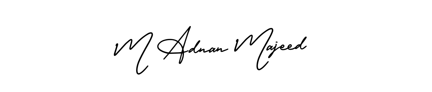 The best way (AmerikaSignatureDemo-Regular) to make a short signature is to pick only two or three words in your name. The name M Adnan Majeed include a total of six letters. For converting this name. M Adnan Majeed signature style 3 images and pictures png