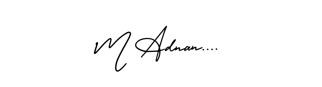 Make a beautiful signature design for name M Adnan..... With this signature (AmerikaSignatureDemo-Regular) style, you can create a handwritten signature for free. M Adnan.... signature style 3 images and pictures png