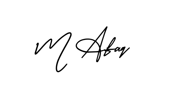 Design your own signature with our free online signature maker. With this signature software, you can create a handwritten (AmerikaSignatureDemo-Regular) signature for name M Afaq. M Afaq signature style 3 images and pictures png