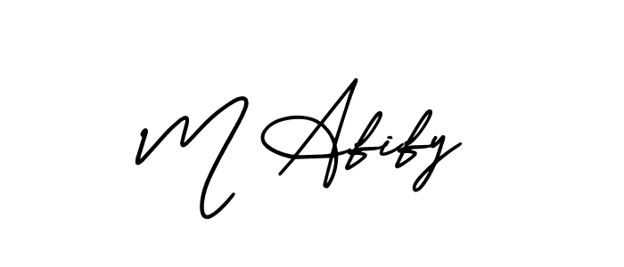 Make a beautiful signature design for name M Afify. With this signature (AmerikaSignatureDemo-Regular) style, you can create a handwritten signature for free. M Afify signature style 3 images and pictures png