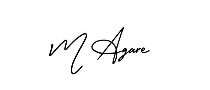 Also we have M Agare name is the best signature style. Create professional handwritten signature collection using AmerikaSignatureDemo-Regular autograph style. M Agare signature style 3 images and pictures png