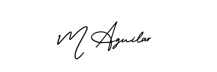 Make a beautiful signature design for name M Aguilar. Use this online signature maker to create a handwritten signature for free. M Aguilar signature style 3 images and pictures png