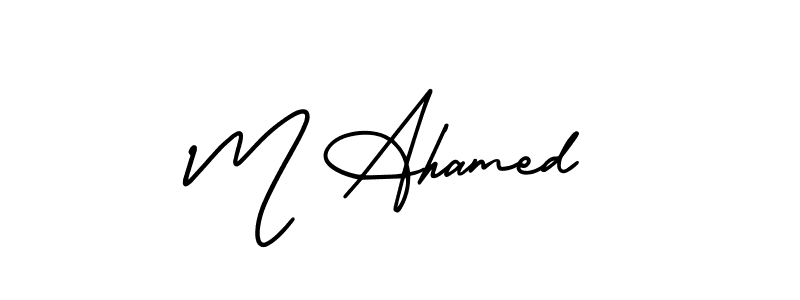 Also we have M Ahamed name is the best signature style. Create professional handwritten signature collection using AmerikaSignatureDemo-Regular autograph style. M Ahamed signature style 3 images and pictures png