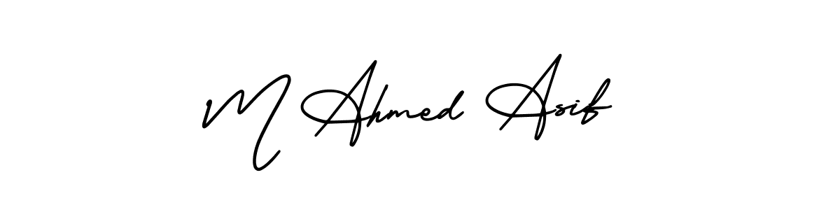 Create a beautiful signature design for name M Ahmed Asif. With this signature (AmerikaSignatureDemo-Regular) fonts, you can make a handwritten signature for free. M Ahmed Asif signature style 3 images and pictures png