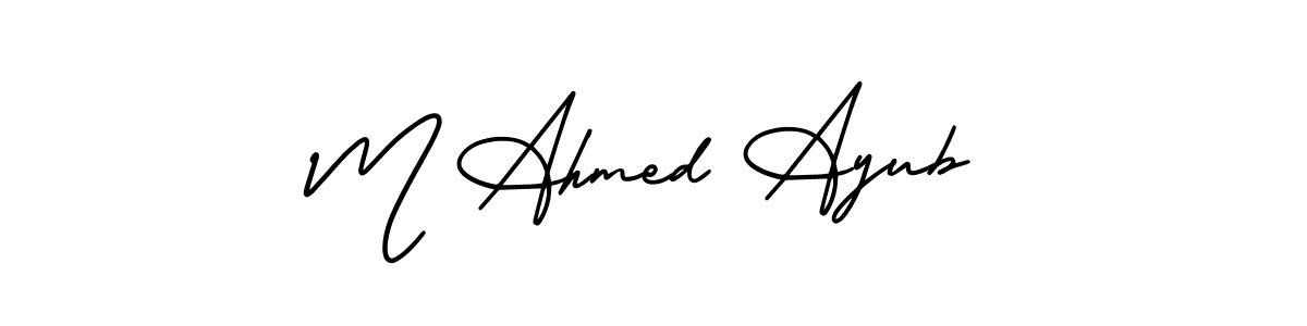 Here are the top 10 professional signature styles for the name M Ahmed Ayub. These are the best autograph styles you can use for your name. M Ahmed Ayub signature style 3 images and pictures png