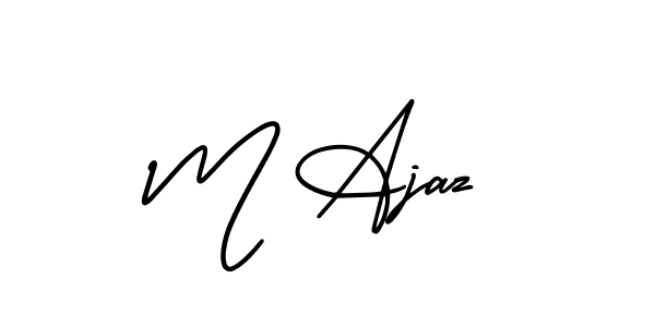 AmerikaSignatureDemo-Regular is a professional signature style that is perfect for those who want to add a touch of class to their signature. It is also a great choice for those who want to make their signature more unique. Get M Ajaz name to fancy signature for free. M Ajaz signature style 3 images and pictures png