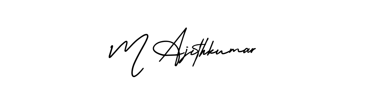 Make a short M Ajithkumar signature style. Manage your documents anywhere anytime using AmerikaSignatureDemo-Regular. Create and add eSignatures, submit forms, share and send files easily. M Ajithkumar signature style 3 images and pictures png