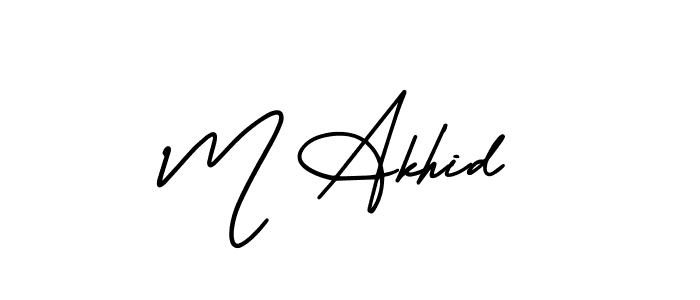 Also we have M Akhid name is the best signature style. Create professional handwritten signature collection using AmerikaSignatureDemo-Regular autograph style. M Akhid signature style 3 images and pictures png