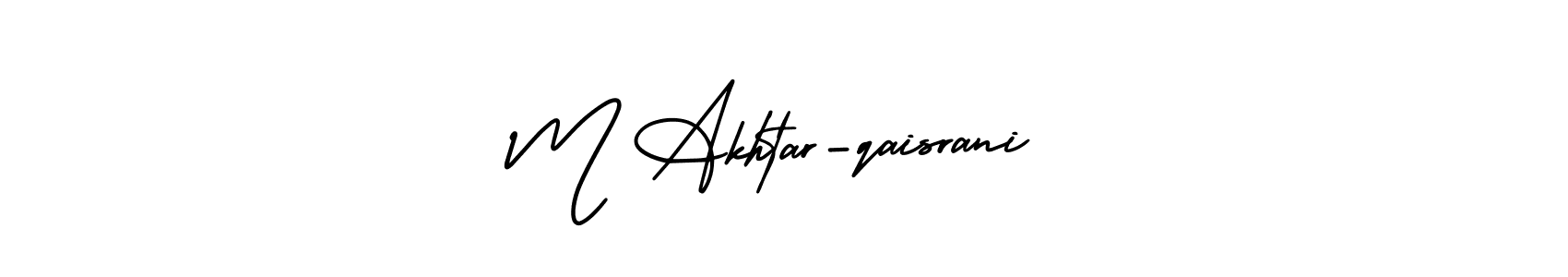 Create a beautiful signature design for name M Akhtar-qaisrani. With this signature (AmerikaSignatureDemo-Regular) fonts, you can make a handwritten signature for free. M Akhtar-qaisrani signature style 3 images and pictures png