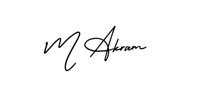 It looks lik you need a new signature style for name M Akram. Design unique handwritten (AmerikaSignatureDemo-Regular) signature with our free signature maker in just a few clicks. M Akram signature style 3 images and pictures png