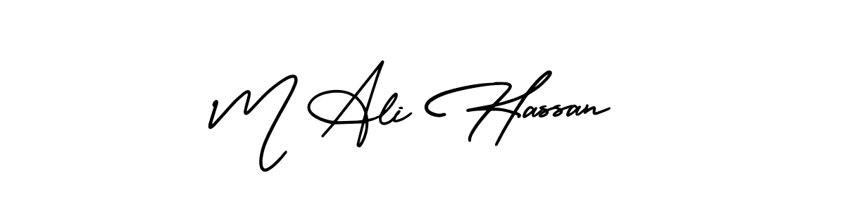 Also You can easily find your signature by using the search form. We will create M Ali Hassan name handwritten signature images for you free of cost using AmerikaSignatureDemo-Regular sign style. M Ali Hassan signature style 3 images and pictures png