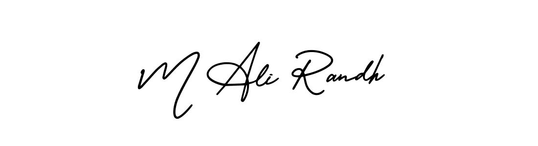 Make a short M Ali Randh signature style. Manage your documents anywhere anytime using AmerikaSignatureDemo-Regular. Create and add eSignatures, submit forms, share and send files easily. M Ali Randh signature style 3 images and pictures png