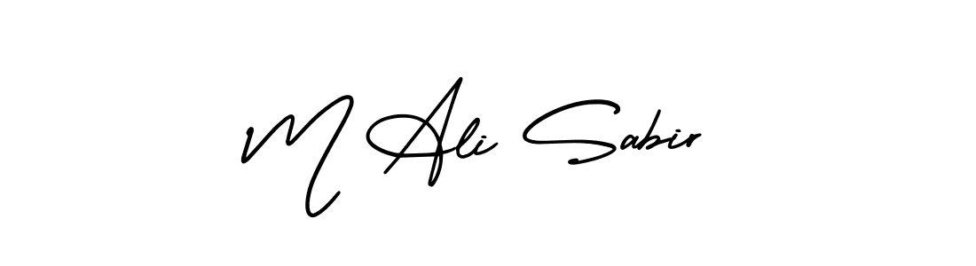 Create a beautiful signature design for name M Ali Sabir. With this signature (AmerikaSignatureDemo-Regular) fonts, you can make a handwritten signature for free. M Ali Sabir signature style 3 images and pictures png