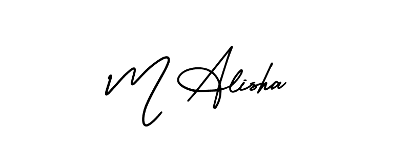 Check out images of Autograph of M Alisha name. Actor M Alisha Signature Style. AmerikaSignatureDemo-Regular is a professional sign style online. M Alisha signature style 3 images and pictures png