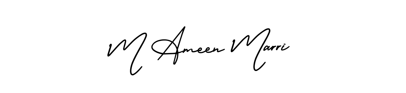 Make a beautiful signature design for name M Ameen Marri. With this signature (AmerikaSignatureDemo-Regular) style, you can create a handwritten signature for free. M Ameen Marri signature style 3 images and pictures png