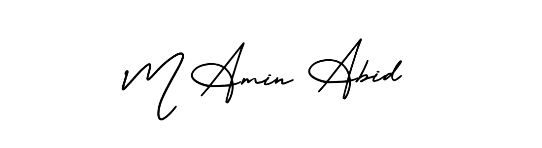 Also You can easily find your signature by using the search form. We will create M Amin Abid name handwritten signature images for you free of cost using AmerikaSignatureDemo-Regular sign style. M Amin Abid signature style 3 images and pictures png