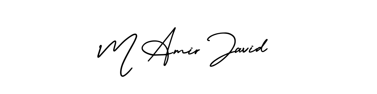 Create a beautiful signature design for name M Amir Javid. With this signature (AmerikaSignatureDemo-Regular) fonts, you can make a handwritten signature for free. M Amir Javid signature style 3 images and pictures png