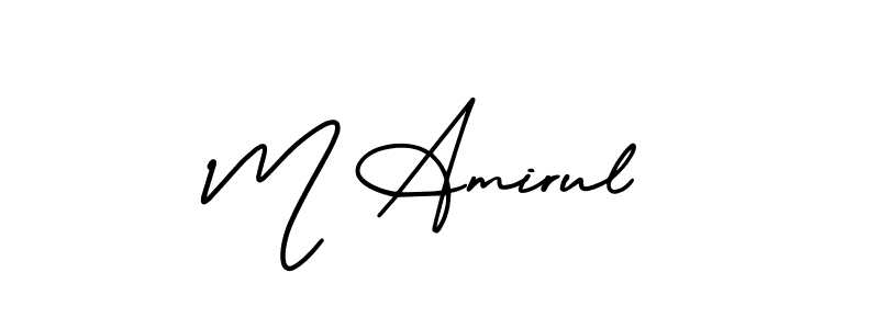 Also we have M Amirul name is the best signature style. Create professional handwritten signature collection using AmerikaSignatureDemo-Regular autograph style. M Amirul signature style 3 images and pictures png