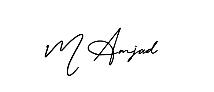 It looks lik you need a new signature style for name M Amjad. Design unique handwritten (AmerikaSignatureDemo-Regular) signature with our free signature maker in just a few clicks. M Amjad signature style 3 images and pictures png