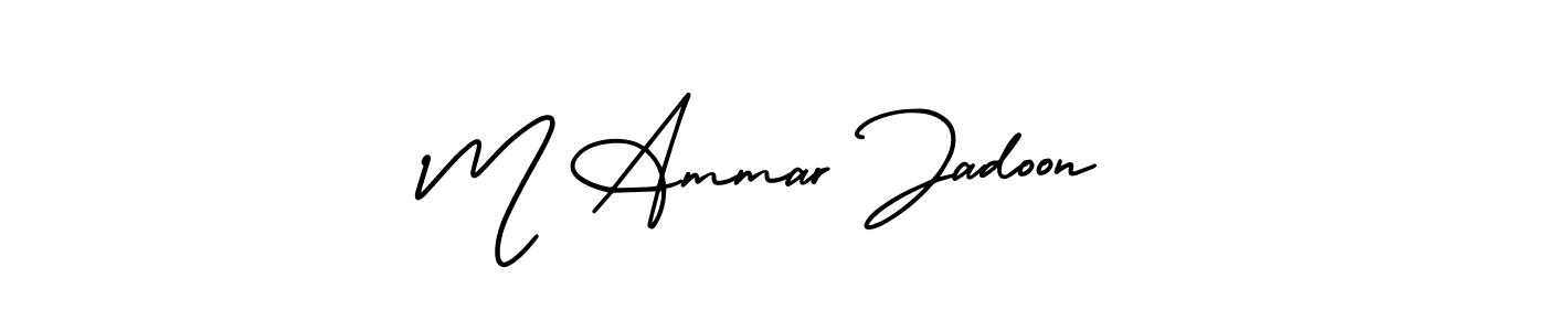 How to make M Ammar Jadoon name signature. Use AmerikaSignatureDemo-Regular style for creating short signs online. This is the latest handwritten sign. M Ammar Jadoon signature style 3 images and pictures png
