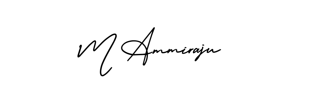 M Ammiraju stylish signature style. Best Handwritten Sign (AmerikaSignatureDemo-Regular) for my name. Handwritten Signature Collection Ideas for my name M Ammiraju. M Ammiraju signature style 3 images and pictures png
