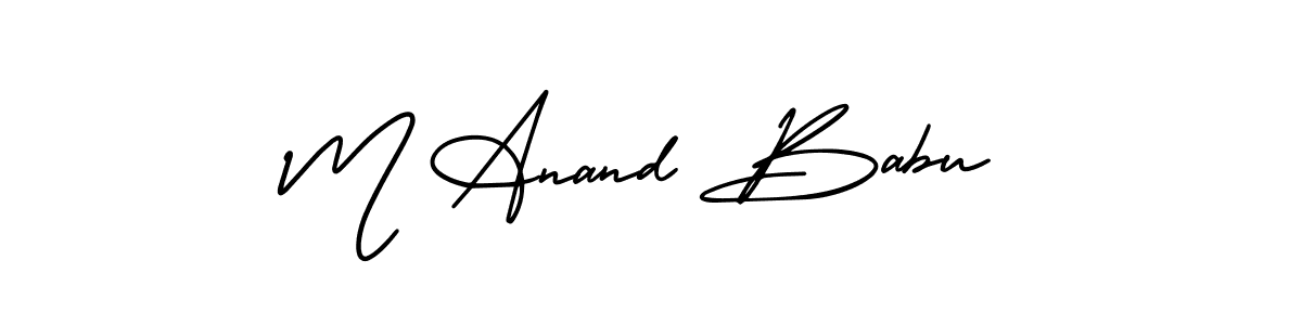Similarly AmerikaSignatureDemo-Regular is the best handwritten signature design. Signature creator online .You can use it as an online autograph creator for name M Anand Babu. M Anand Babu signature style 3 images and pictures png