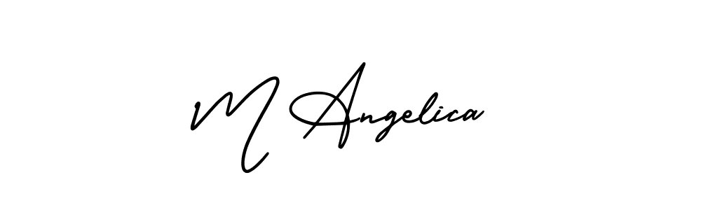Create a beautiful signature design for name M Angelica. With this signature (AmerikaSignatureDemo-Regular) fonts, you can make a handwritten signature for free. M Angelica signature style 3 images and pictures png