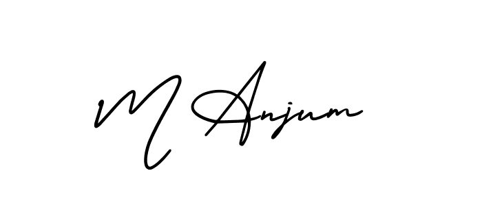 Also we have M Anjum name is the best signature style. Create professional handwritten signature collection using AmerikaSignatureDemo-Regular autograph style. M Anjum signature style 3 images and pictures png