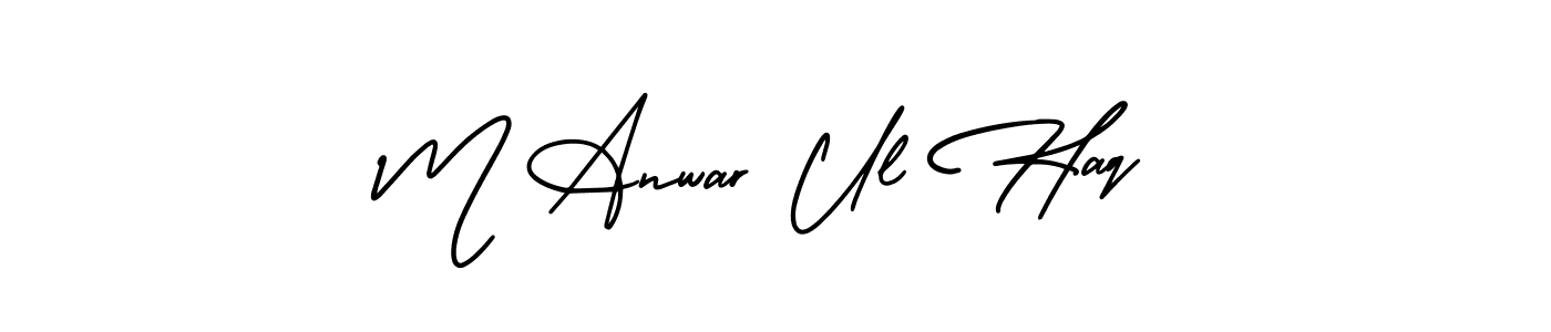 Use a signature maker to create a handwritten signature online. With this signature software, you can design (AmerikaSignatureDemo-Regular) your own signature for name M Anwar Ul Haq. M Anwar Ul Haq signature style 3 images and pictures png