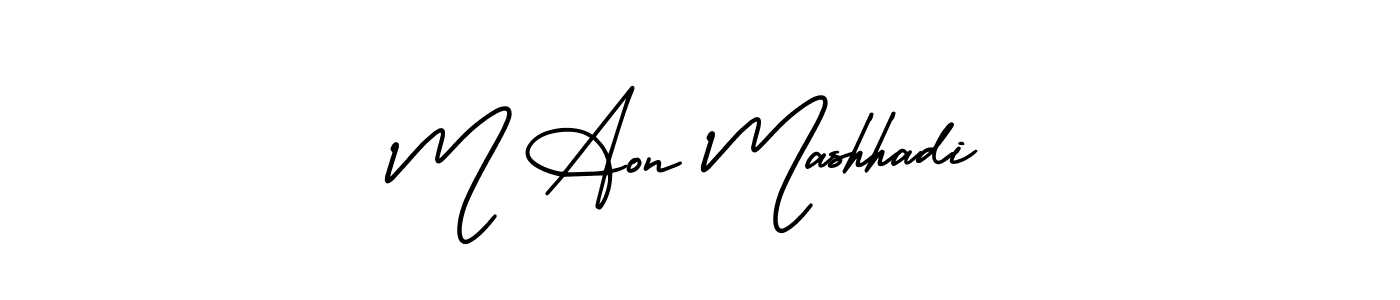 How to make M Aon Mashhadi signature? AmerikaSignatureDemo-Regular is a professional autograph style. Create handwritten signature for M Aon Mashhadi name. M Aon Mashhadi signature style 3 images and pictures png